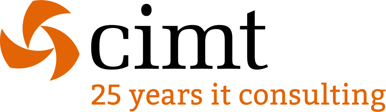 cimt-logo met daaronder de claim "25 years it consulting"